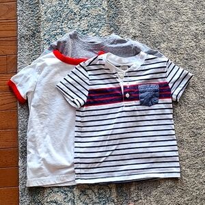 Bundle of three 3T Tshirts Grey and White Oshkosh and Jumping Beans